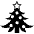 Christmas Tree Emoji from EmojiTwo Black Set