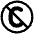 Circled C With Overlaid Backslash Emoji from OpenMoji Set