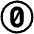 Circled Zero With Slash Emoji from OpenMoji Set