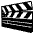 Clapper Board Emoji from EmojiTwo Black Set