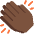 Clapping Hands Dark Skin Tone Emoji from Twemoji Set