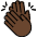 Clapping Hands Dark Skin Tone Emoji from OpenMoji Set
