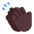 Clapping Hands Flat Dark Emoji from Fluent Emoji Flat Set