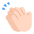 Clapping Hands Flat Light Emoji from Fluent Emoji Flat Set