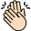 Clapping Hands Light Skin Tone Emoji from OpenMoji Set