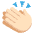 Clapping Hands Light Skin Tone Emoji from EmojiTwo Colors Set