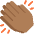 Clapping Hands Medium Dark Skin Tone Emoji from Twemoji Set