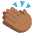 Clapping Hands Medium Dark Skin Tone Emoji from EmojiTwo Colors Set