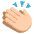 Clapping Hands Medium Light Skin Tone Emoji from EmojiTwo Colors Set