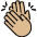 Clapping Hands Medium Light Skin Tone Emoji from OpenMoji Set