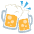 Clinking Beer Mugs Emoji from EmojiTwo Colors Set