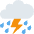 Cloud With Lightning And Rain Emoji from Twemoji Set