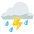Cloud With Lightning And Rain Emoji from Noto Emoji Set