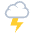 Cloud With Lightning Emoji from EmojiTwo Colors Set
