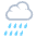 Cloud With Rain Emoji from EmojiTwo Colors Set