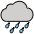 Cloud With Rain Emoji from OpenMoji Set