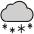 Cloud With Snow Emoji from OpenMoji Set
