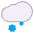 Cloud With Snow Flat Emoji from Fluent Emoji Flat Set