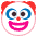 Clown Face Flat Emoji from Fluent Emoji Flat Set