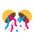 Confetti Ball Flat Emoji from Fluent Emoji Flat Set