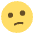 Confused Face Emoji from EmojiTwo Colors Set