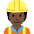 Construction Worker Dark Skin Tone Emoji from Twemoji Set