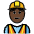 Construction Worker Dark Skin Tone Emoji from OpenMoji Set