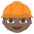 Construction Worker Dark Skin Tone Emoji from EmojiTwo Colors Set
