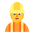 Construction Worker Flat Default Emoji from Fluent Emoji Flat Set