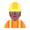 Construction Worker Flat Medium Dark Emoji from Fluent Emoji Flat Set