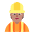 Construction Worker Flat Medium Emoji from Fluent Emoji Flat Set