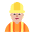 Construction Worker Flat Medium Light Emoji from Fluent Emoji Flat Set