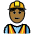 Construction Worker Medium Dark Skin Tone Emoji from OpenMoji Set