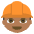 Construction Worker Medium Dark Skin Tone Emoji from EmojiTwo Colors Set