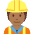 Construction Worker Medium Dark Skin Tone Emoji from Twemoji Set