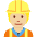 Construction Worker Medium Light Skin Tone Emoji from Twemoji Set