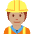 Construction Worker Medium Skin Tone Emoji from Twemoji Set