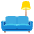 Couch And Lamp Emoji from Noto Emoji Set