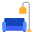 Couch And Lamp Flat Emoji from Fluent Emoji Flat Set
