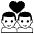 Couple Manman Emoji from EmojiTwo Black Set