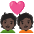 Couple With Heart Dark Skin Tone Emoji from Noto Emoji Set