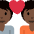 Couple With Heart Dark Skin Tone Emoji from Twemoji Set