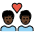Couple With Heart Man Man Dark Skin Tone Emoji from OpenMoji Set