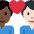 Couple With Heart Man Man Dark Skin Tone Light Skin Tone Emoji from Twemoji Set