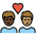 Couple With Heart Man Man Dark Skin Tone Medium Skin Tone Emoji from OpenMoji Set