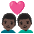 Couple With Heart Man Man Dark Skin Tone Emoji from Noto Emoji Set
