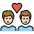 Couple With Heart Man Man Light Skin Tone Emoji from OpenMoji Set
