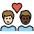 Couple With Heart Man Man Light Skin Tone Dark Skin Tone Emoji from OpenMoji Set