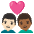 Couple With Heart Man Man Light Skin Tone Medium Dark Skin Tone Emoji from Noto Emoji Set