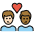 Couple With Heart Man Man Light Skin Tone Medium Dark Skin Tone Emoji from OpenMoji Set